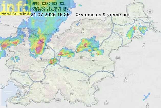 Radarska karta padavin