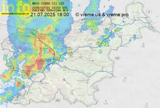 Radarska karta padavin