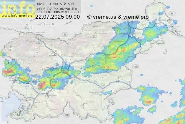 Radarska karta padavin