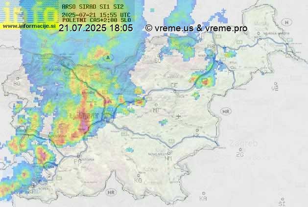 Radarska karta padavin