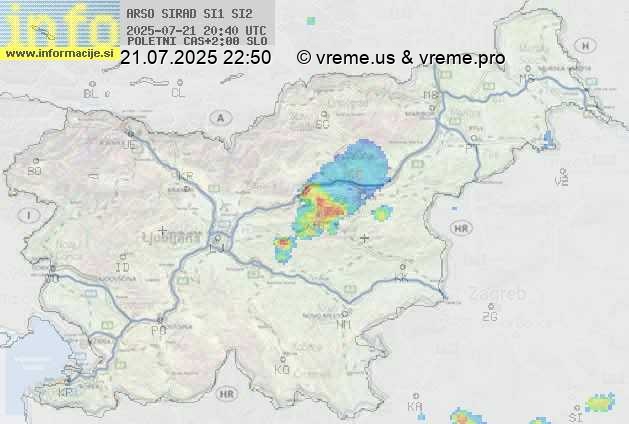 Radarska karta padavin