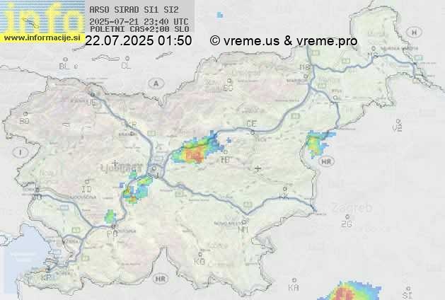 Radarska karta padavin