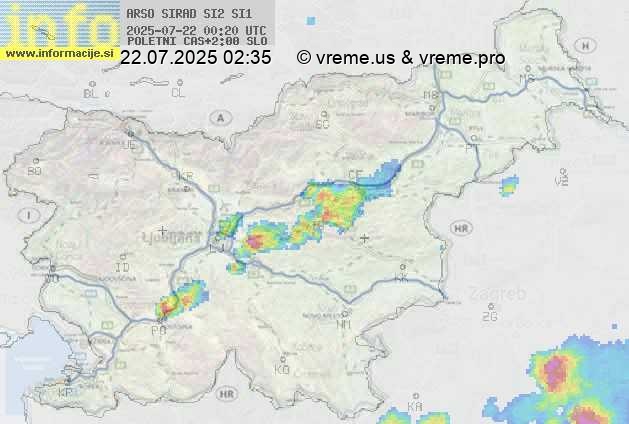 Radarska karta padavin