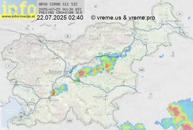 Radarska karta padavin