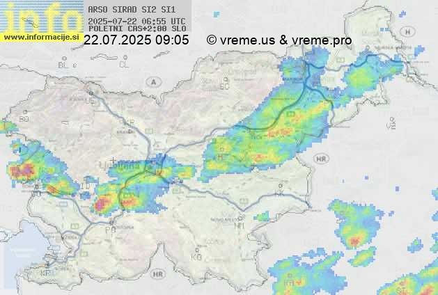 Radarska karta padavin