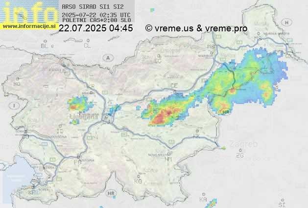 Radarska karta padavin