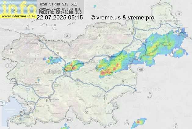 Radarska karta padavin