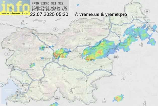Radarska karta padavin