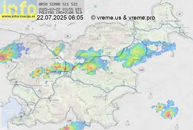 Radarska karta padavin