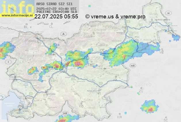 Radarska karta padavin