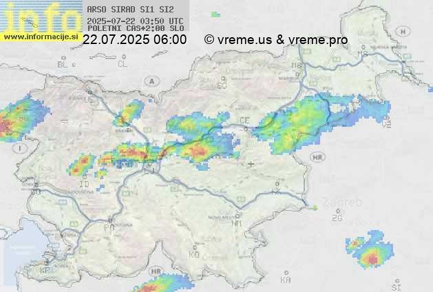 Radarska karta padavin