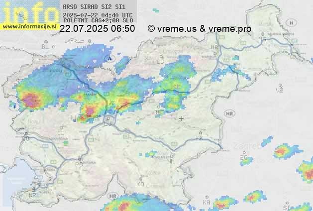 Radarska karta padavin
