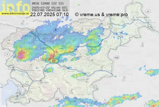 Radarska karta padavin
