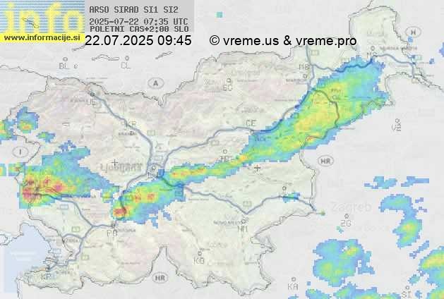 Radarska karta padavin