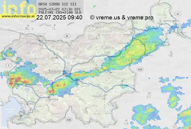 Radarska karta padavin
