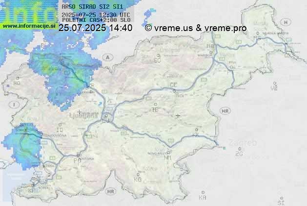 Radarska karta padavin