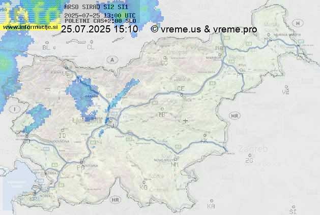 Radarska karta padavin