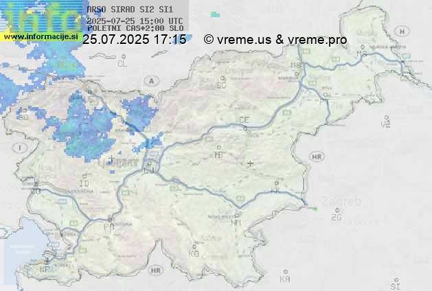 Radarska karta padavin
