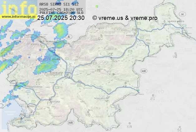 Radarska karta padavin