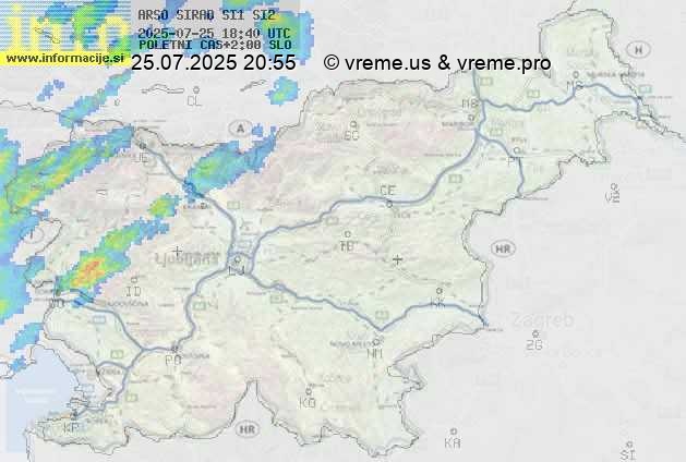 Radarska karta padavin