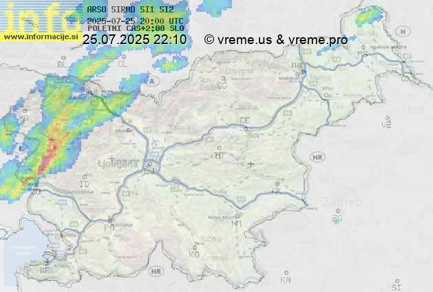 Radarska karta padavin