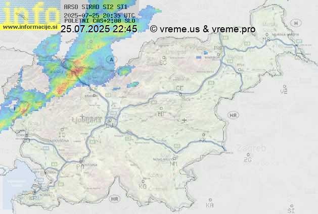 Radarska karta padavin