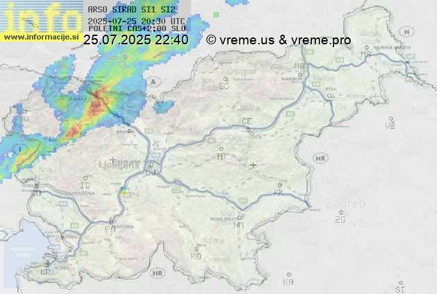 Radarska karta padavin