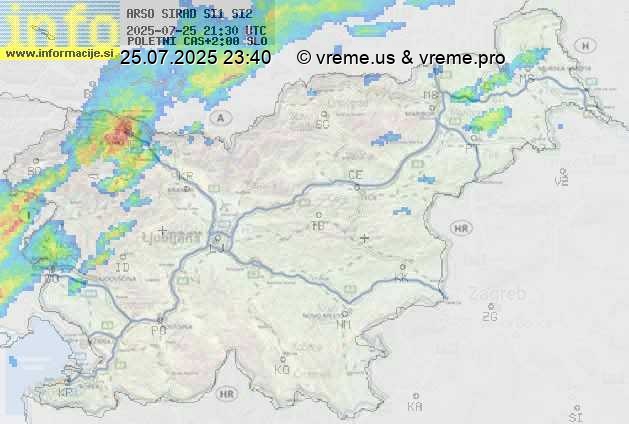 Radarska karta padavin