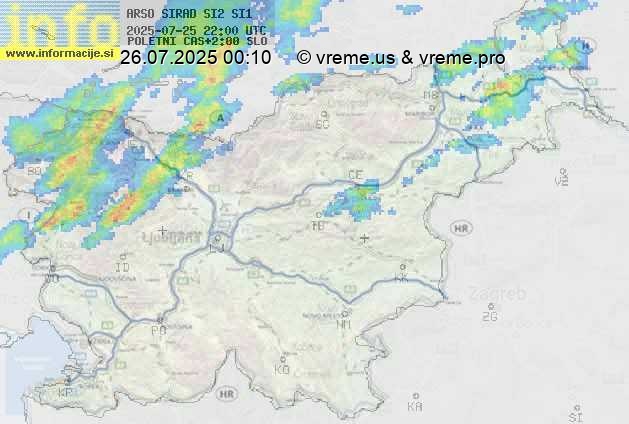 Radarska karta padavin