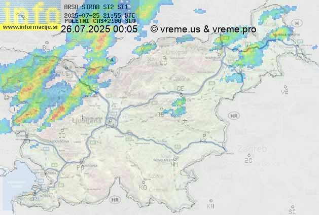 Radarska karta padavin