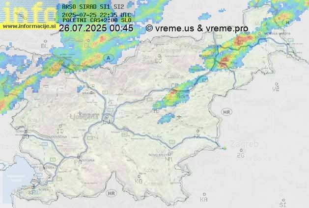Radarska karta padavin