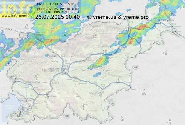 Radarska karta padavin