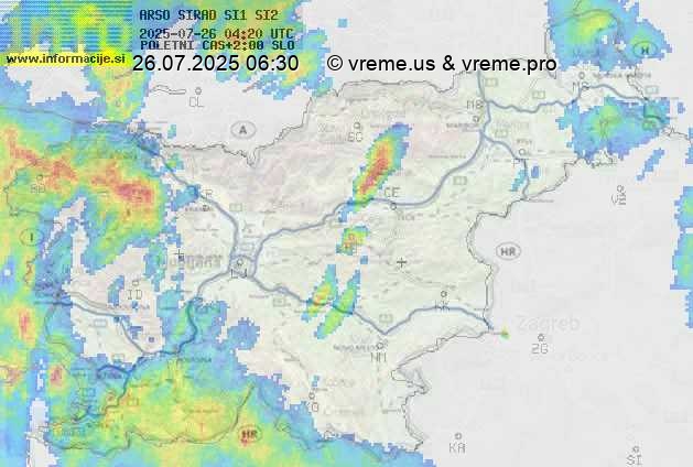 Radarska karta padavin
