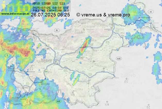 Radarska karta padavin