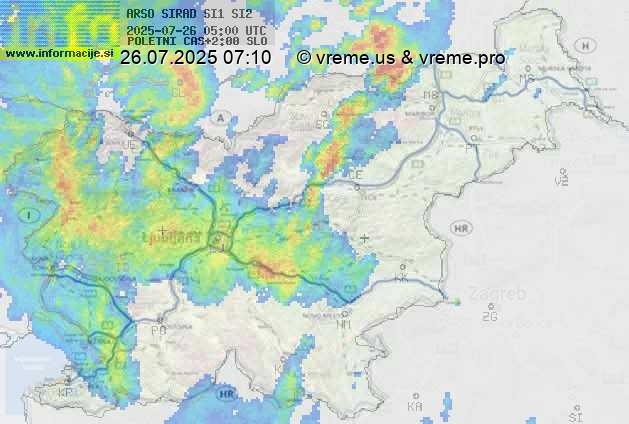 Radarska karta padavin