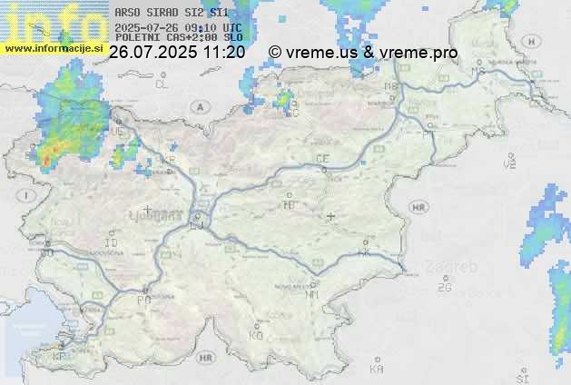 Radarska karta padavin