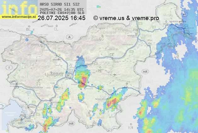 Radarska karta padavin
