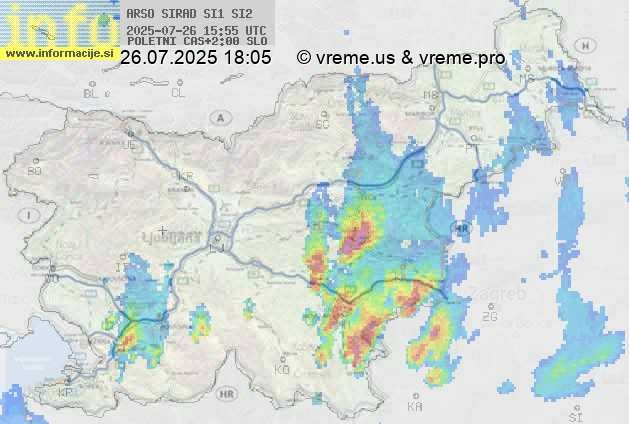 Radarska karta padavin