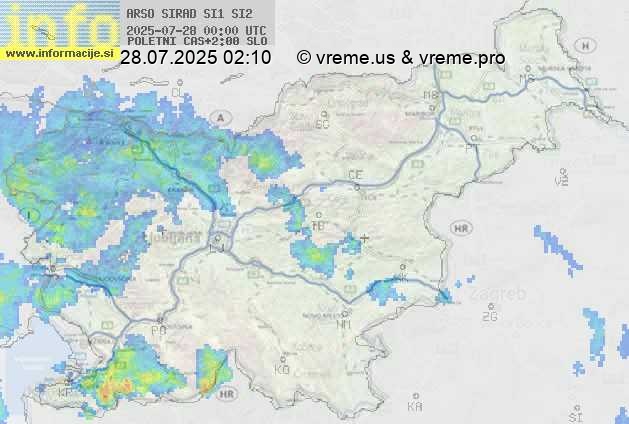 Radarska karta padavin