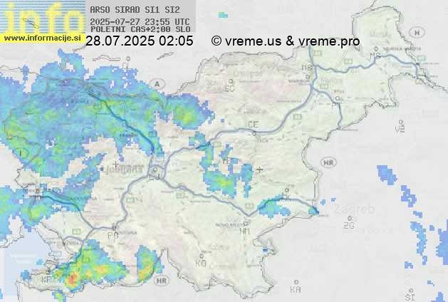 Radarska karta padavin