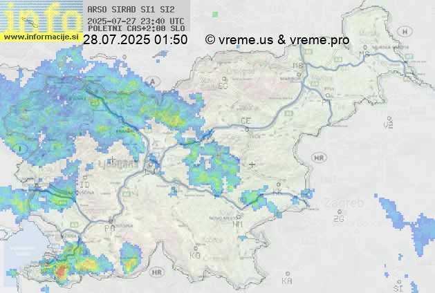 Radarska karta padavin