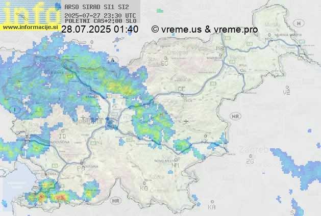 Radarska karta padavin