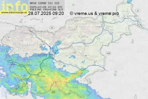 Radarska karta padavin