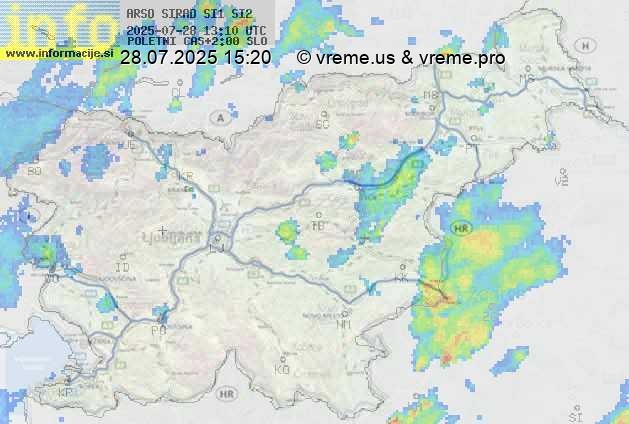 Radarska karta padavin