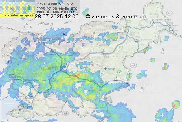 Radarska karta padavin