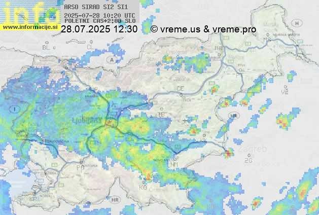 Radarska karta padavin