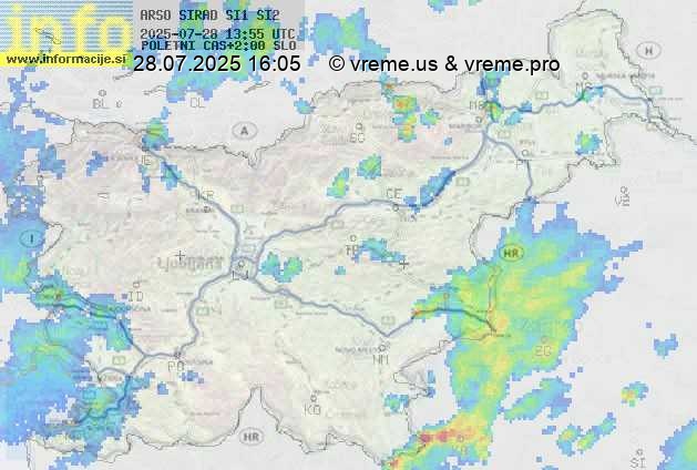 Radarska karta padavin