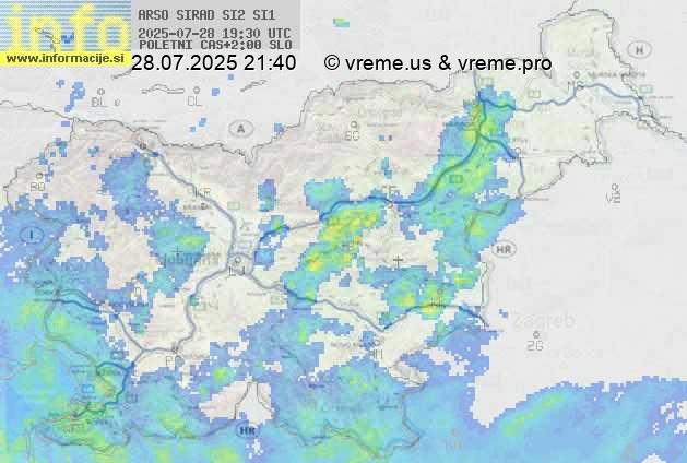 Radarska karta padavin