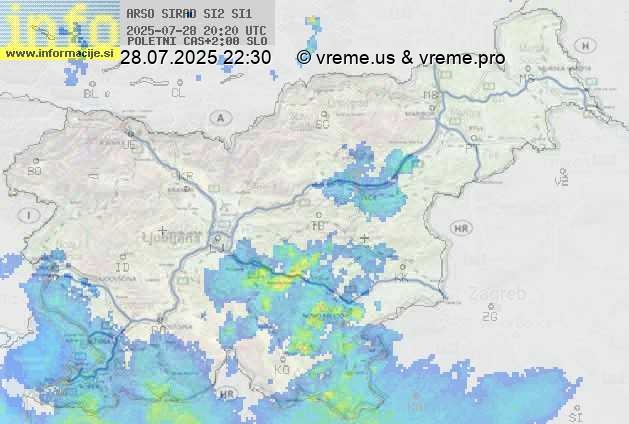 Radarska karta padavin