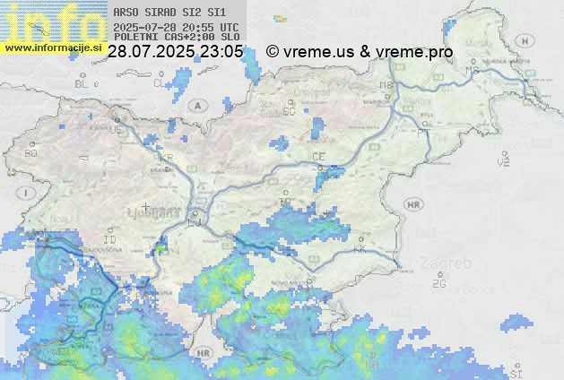 Radarska karta padavin